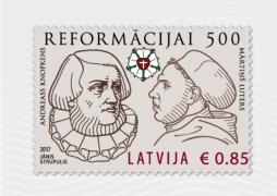 Latvijas Pasts izdod jaunu pastmarku Reformācijai – 500 